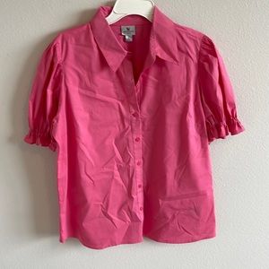 Women’s Worthington STRECH XL  Pink Button Up Blouse